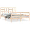 vidaXL Estrutura de cama com cabeceira 160x200 cm madeira maci&ccedil;a