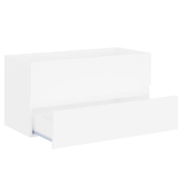 vidaXL Armário de lavatório 90x38,5x45 cm derivados de madeira branco