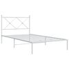 vidaXL Estrutura de cama com cabeceira 100x200 cm metal branco