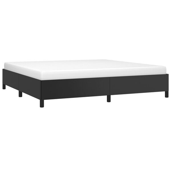 vidaXL Estrutura de cama 200x200 cm couro artificial preto
