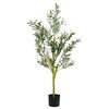 vidaXL Oliveira artificial 450 folhas 120 cm verde