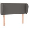 vidaXL Cabeceira de cama c/ abas couro artificial 83x23x78/88 cm cinza