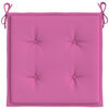vidaXL Almofadões p/ cadeira 6pcs 40x40x4 cm tecido rosa
