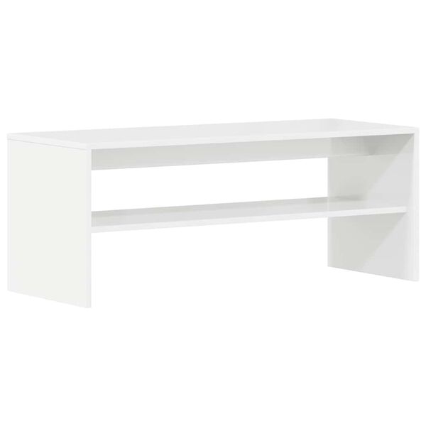 vidaXL M&oacute;vel para TV 100x40x40cm derivados de madeira branco brilhante
