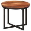 vidaXL Mesa de centro 35x35x30 cm madeira de ac&aacute;cia maci&ccedil;a e ferro