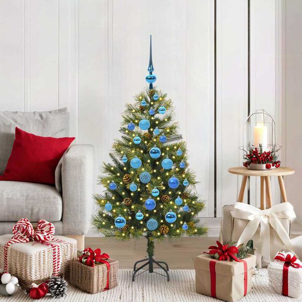 vidaXL &Aacute;rvore de Natal Artificial Articulada com Cones Verde 120 cm