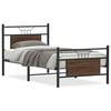 vidaXL Estrutura cama s/ colch&atilde;o derivados madeira carvalho castanho