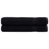 vidaXL Toalhas premium SOLUND 2 pcs 100x200 cm 600 gsm preto