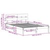 vidaXL Estrutura da Cama Castanho 140 x 200 cm Madeira de pinho maci&ccedil;a