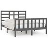 vidaXL Estrutura de cama 160x200 cm pinho maci&ccedil;o cinzento