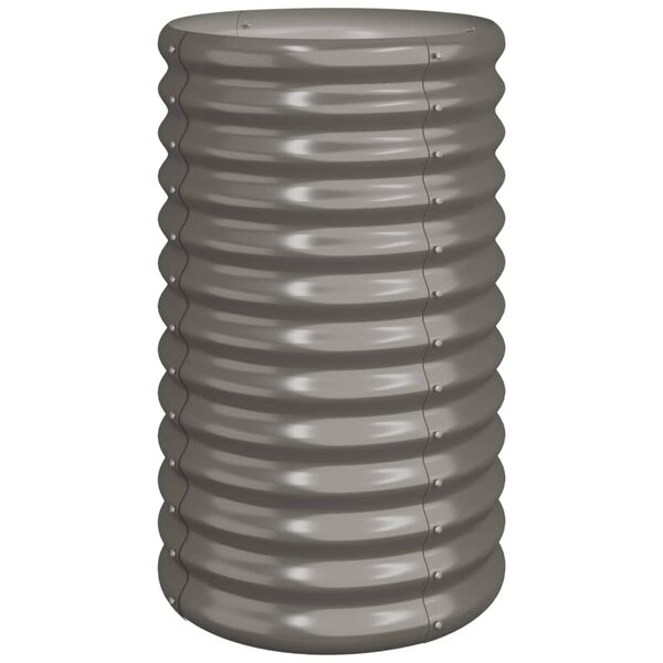 vidaXL Vaso/floreira de jardim aço galvanizado 40x40x68 cm cinza