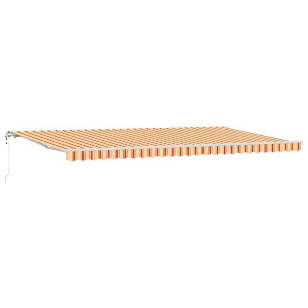 vidaXL Toldo Retr&aacute;til Manual Amarelo e Laranja 600 &times; 350 cm tecido