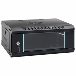 vidaXL Arm&aacute;rio de Rede com armazenamento Preto 53 x 35 x 21 cm A&ccedil;o