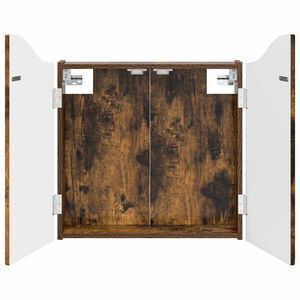 vidaXL Arm&aacute;rio para Dartboard Carvalho Fumado 56 x 12 x 63 cm