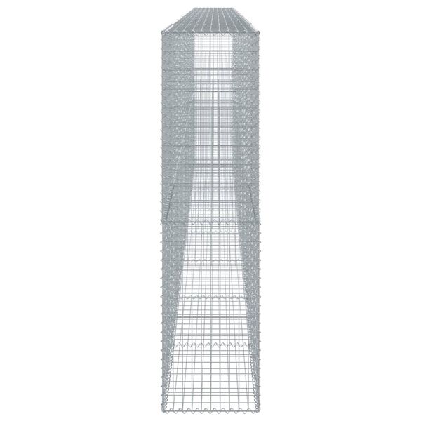 vidaXL Cesto gabião com cobertura 800x50x200 cm ferro galvanizado