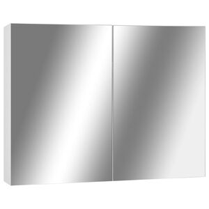 vidaXL Arm&aacute;rio espelhado casa de banho 80x15x60 cm MDF branco