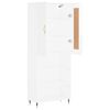 vidaXL Arm&aacute;rio alto 69,5x34x180 cm madeira processada branco brilhante