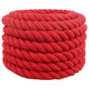 vidaXL Corda de Algod&atilde;o 60 mm 10 m Vermelho 100% Algod&atilde;o