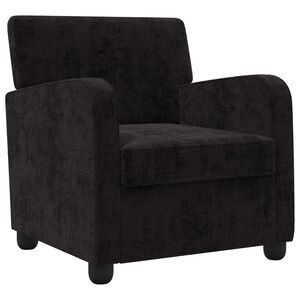 vidaXL poltrona Preto Chenille