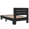 vidaXL Estrutura de cama 90x190 cm derivados de madeira e metal preto