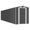 vidaXL Abrigo de jardim 192x855x223 cm a&ccedil;o galvanizado antracite