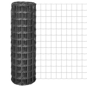 vidaXL Cerca 10x1,2 m aço cinzento
