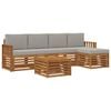 vidaXL Conjunto de Sof&aacute;s para Exterior 6 pcs Cinza Natural e Claro