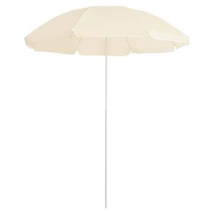 vidaXL Guarda-sol de jardim com poste de a&ccedil;o 180 cm cor areia