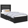 vidaXL Estrutura da Cama com gaveta Carvalho Preto 100 x 200 cm