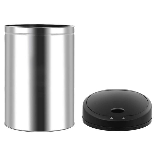 vidaXL Cestos de Papel Rascunho Preto A&ccedil;o inoxid&aacute;vel