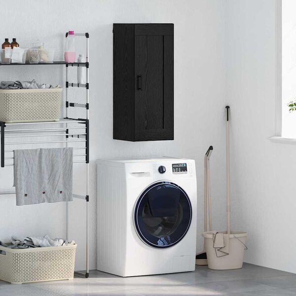 vidaXL Arm&aacute;rio de parede Carvalho Preto 34,5 x 34 x 90 cm