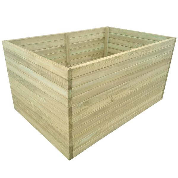 vidaXL Canteiro elevado para jardim 100x100x77 cm pinho impregnado