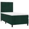 vidaXL Cama com molas/colch&atilde;o 90x200 cm veludo verde-escuro
