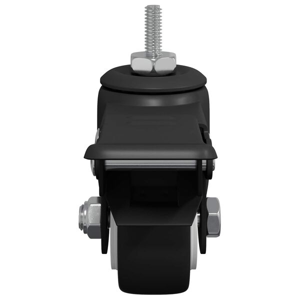 vidaXL Rod&iacute;zios 2 pcs Preto M6 x 37 mm Ferro e Nylon