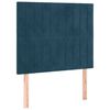 vidaXL Estrutura de cama com colch&atilde;o azul escuro 120x190 cm Veludo