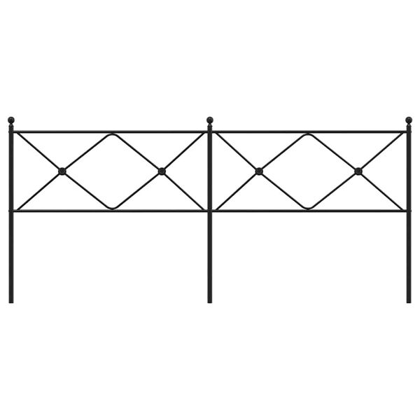 vidaXL Cabeceira de substitui&ccedil;&atilde;o 200 cm metal preto