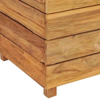 vidaXL Canteiro elevado 50x40x72 cm madeira de teca maciça e aço