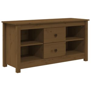 vidaXL M&oacute;vel de TV 103x36,5x52 cm madeira de pinho maci&ccedil;a castanho mel