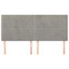 vidaXL Cabeceira Cinza Claro 180x5x118/128 cm Veludo