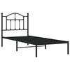 vidaXL Estrutura de cama com cabeceira 90x200 cm metal preto