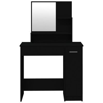 vidaXL Toucador com espelho 86,5x35x136 cm preto