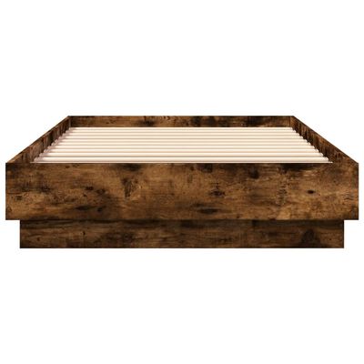 vidaXL Estrutura cama 90x200 cm derivados de madeira carvalho fumado