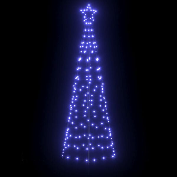 vidaXL &Aacute;rvore de Natal LED com Estacas para o Solo Azul 250 cm Ferro