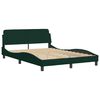 vidaXL Cama com colch&atilde;o 140x200 cm veludo verde-escuro