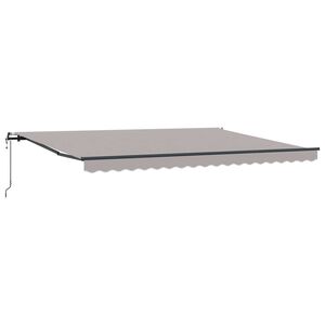 vidaXL Toldo retr&aacute;til Cinzento-claro 450 &times; 350 cm Tecido e Alum&iacute;nio