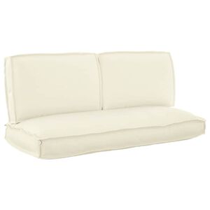 vidaXL Conjunto de Almofadas Tecido Oxford Creme 120 x 50 x 52 cm