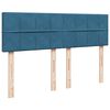 vidaXL Cama boxspring com colch&atilde;o 140x190 cm veludo azul