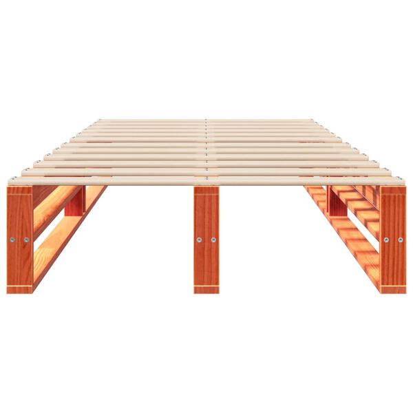 vidaXL Cama sem colch&atilde;o 90x190 cm madeira de pinho maci&ccedil;a castanho-mel