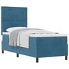 vidaXL Cama Box com cabeceira Azul Escuro 80 x 200 cm Veludo