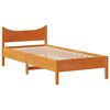 vidaXL Estrutura cama c/ cabeceira 90x190 cm pinho maci&ccedil;o castanho-mel